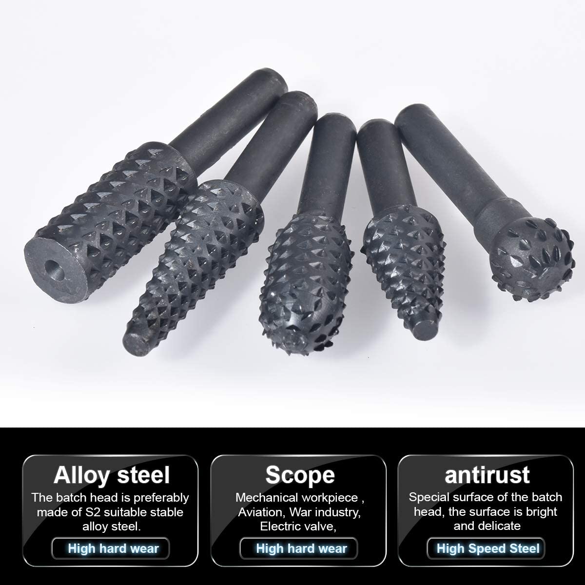 5PCS Drill Bit Set 1/4'' 6mm S - огляд і ціна Wok Carbon Steel
